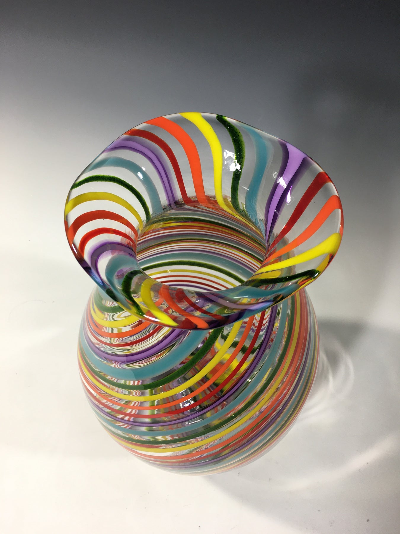 Rainbow Vase – John Gibbons Glass